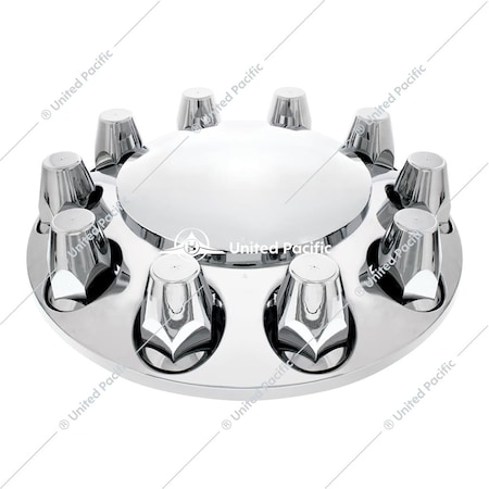 United Pacific Chrome Dome Front Axle Cover W/ 33Mm Nut Cover - Thread-On 10257